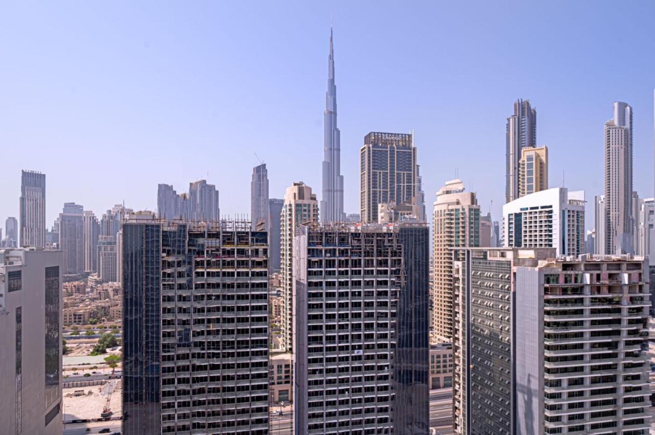 Alluring 1 Bd Apartment In Business Bay With Burj Khalifa View Dubaj Exteriér fotografie